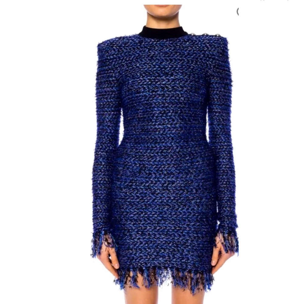 Balmain Knit Fringe Dress
